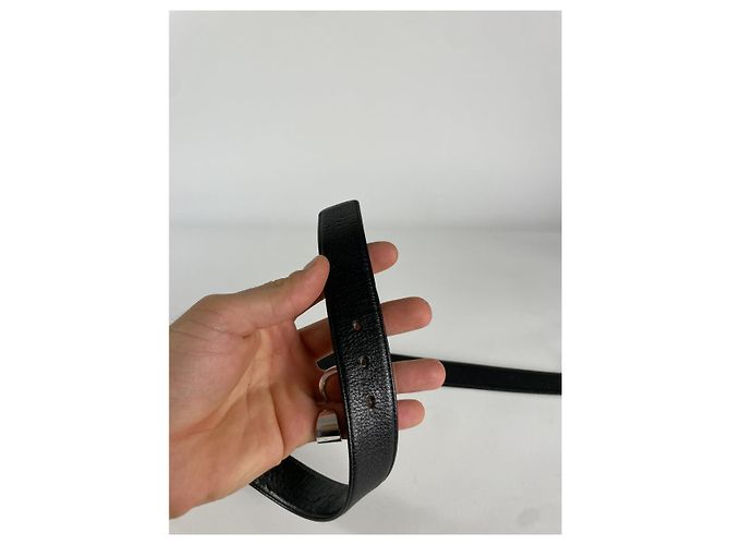 Cintura in pelle nera Yves Saint Laurent Nero - vista 2