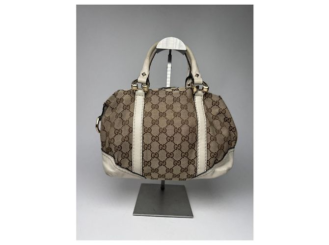 Gucci Jackie Vintage Beiger Stoffhandtasche - Ansicht 3