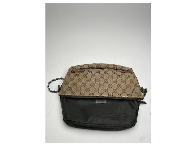 Gucci Jackie Vintage Beiger Stoffhandtasche - Ansicht 2