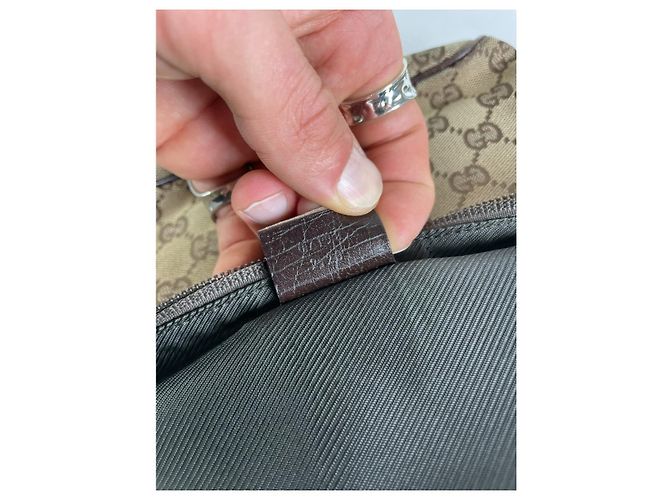 Gucci Jackie Vintage Beiger Stoffhandtasche - Ansicht 3