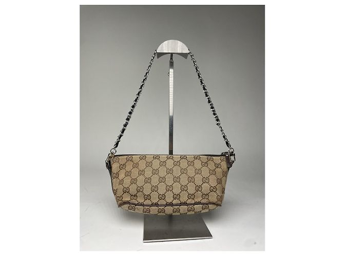 Gucci Jackie Vintage Beiger Stoffhandtasche - Ansicht 5