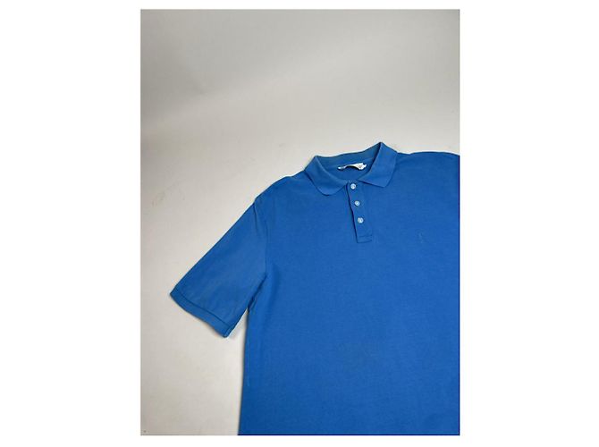 Polo in cotone blu Yves Saint Laurent - vista 4