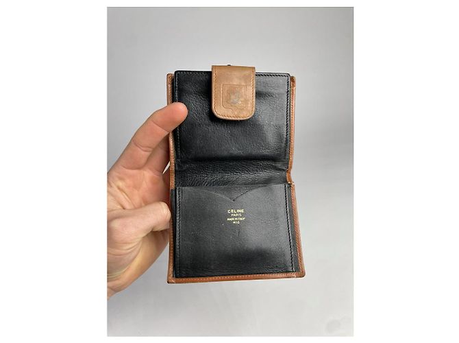 Céline Celine Triomphe schwarze Lederbörse - Ansicht 2