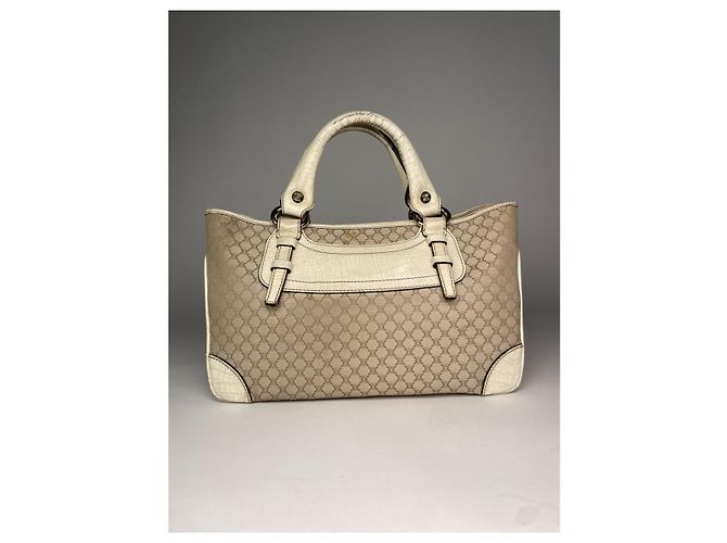 Céline Bolso de cuero blanco Celine Boogie - vista 3