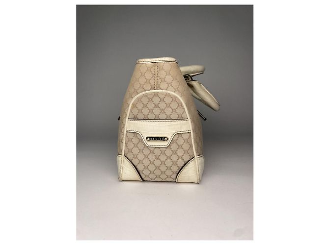 Céline Bolso de cuero blanco Celine Boogie - vista 4