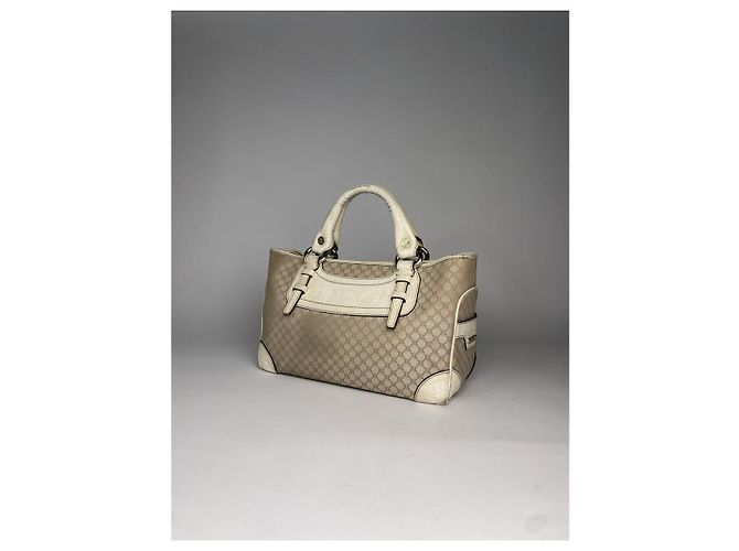 Céline Bolso de cuero blanco Celine Boogie - vista 5