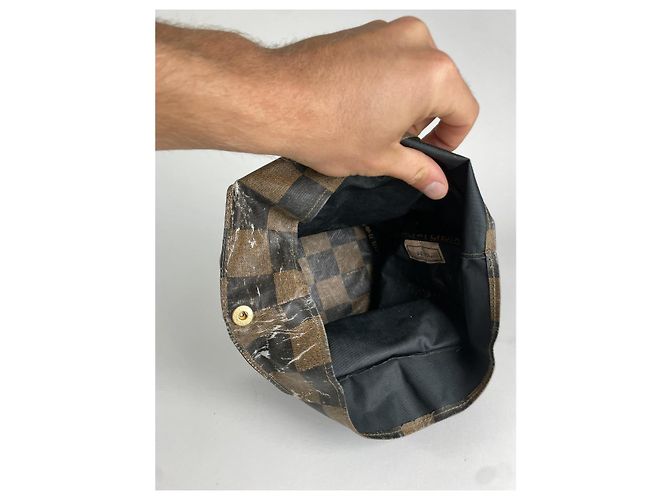 Borsa a tracolla in pelle marrone Fendi Baguette - vista 2