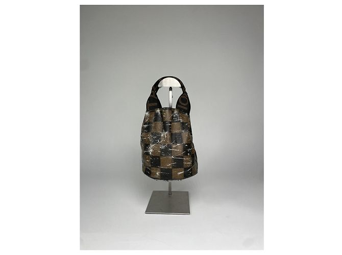Borsa a tracolla in pelle marrone Fendi Baguette - vista 5