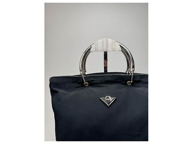 Borsa in cotone nera Double Knot di Bottega Veneta Nero - vista 4