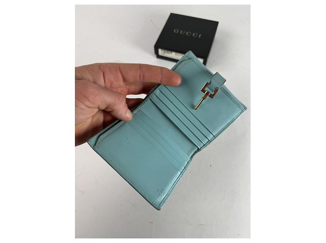 Jackie Cartera de cuero turquesa Gucci Zumi - vista 4