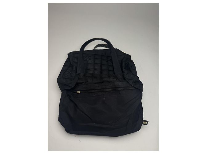 Borsa a mano in cotone nero Chanel - vista 5
