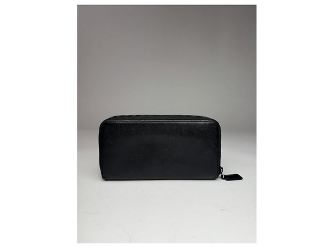 Saffiano Prada Tessuto  Black Leather Wallet - view 2