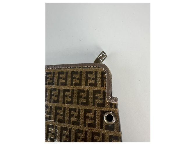 Borsa Fendi Baguette in pelle verniciata marrone - vista 2