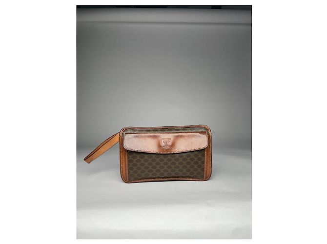 Céline Bolsa de mão de couro marrom vintage Celine Triomphe - vista 2