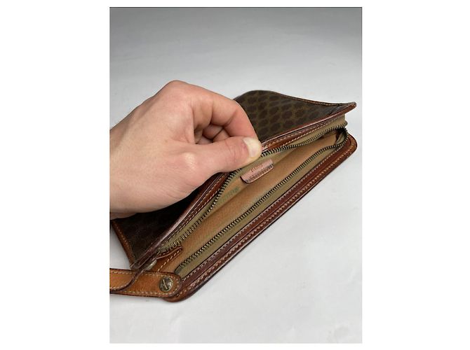 Céline Bolsa de mão de couro marrom vintage Celine Triomphe - vista 3