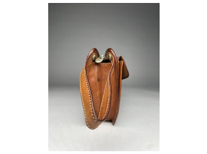 Céline Bolsa de mão de couro marrom vintage Celine Triomphe - vista 5