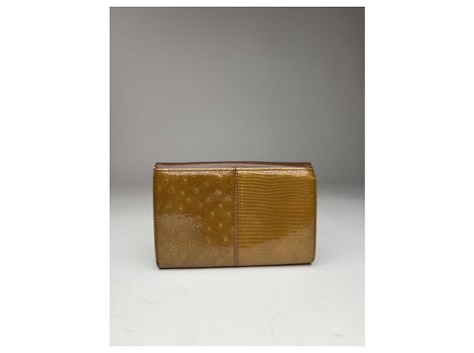 Cartera de cuero patentado marrón Givenchy GV3 Castaño - vista 3