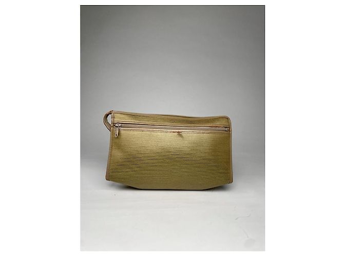 Clutch in lino beige Yves Saint Laurent - vista 3