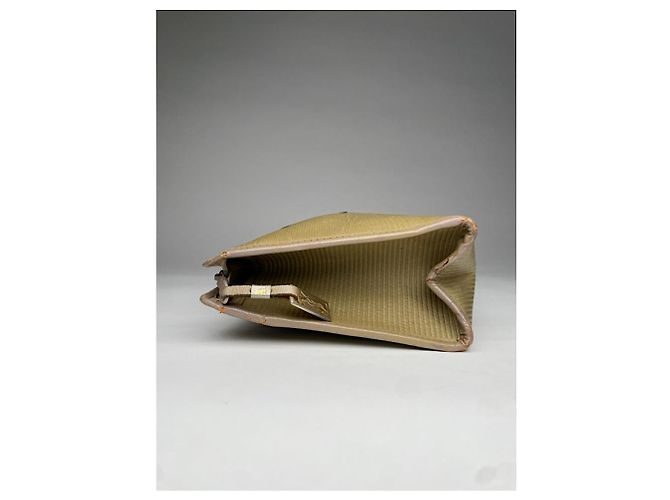 Clutch in lino beige Yves Saint Laurent - vista 5