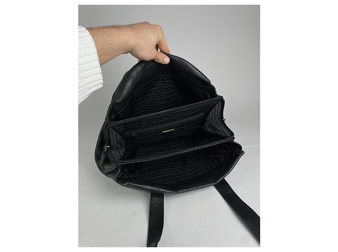 Borsa a mano Prada Cleo in pelle verniciata nera Nero - vista 3