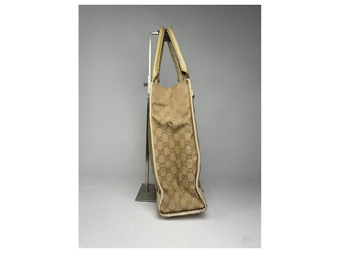 Gucci Jackie Vintage Beiger Baumwollhandtasche - Ansicht 2