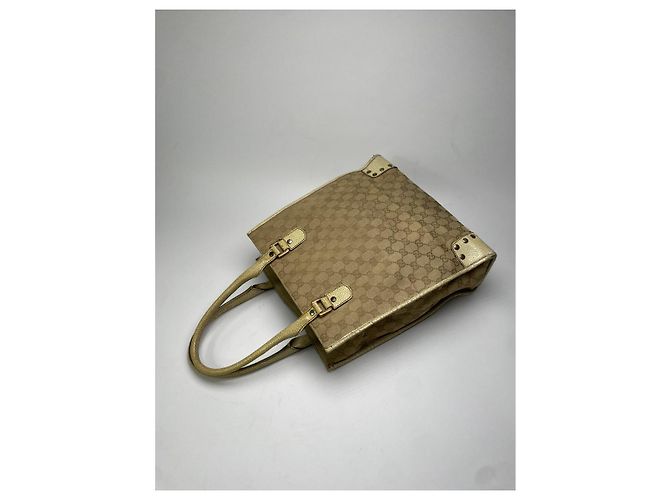 Gucci Jackie Vintage Beiger Baumwollhandtasche - Ansicht 3