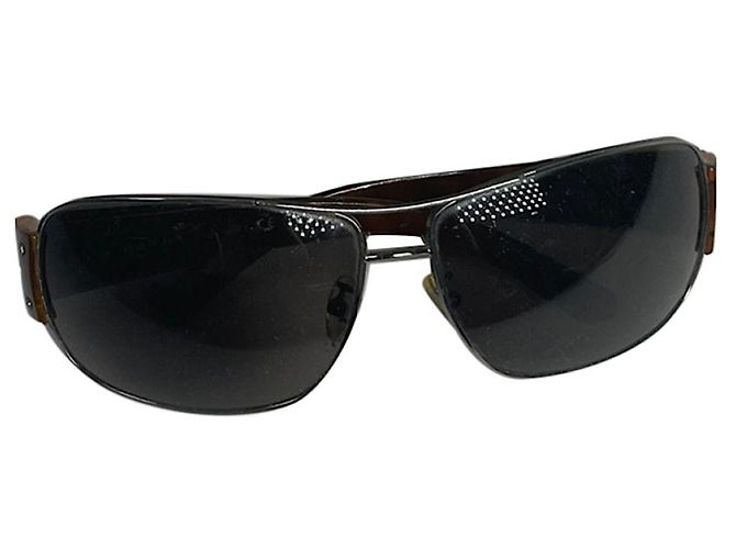 Gafas de sol de plástico marrón Prada Castaño - vista 2
