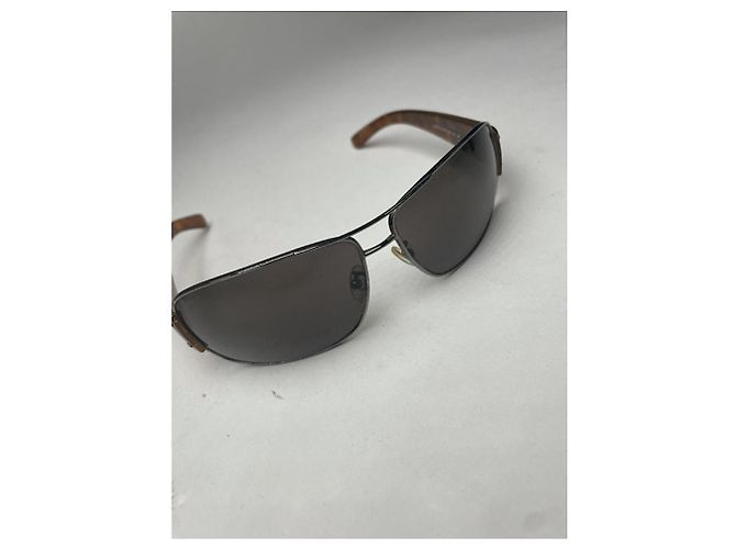 Gafas de sol de plástico marrón Prada Castaño - vista 4
