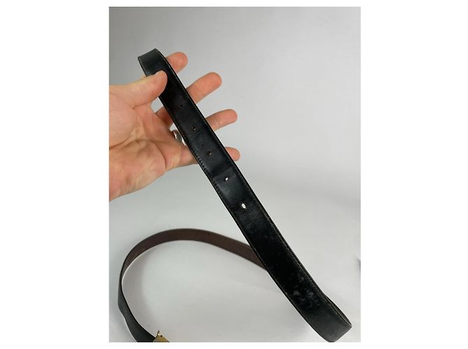 Alfred Dunhill DUNHILL schwarze Leder-Gürtel - Ansicht 4