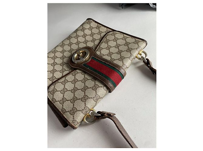 Gucci Ophidia Dome graue Lederhandtasche - Ansicht 2