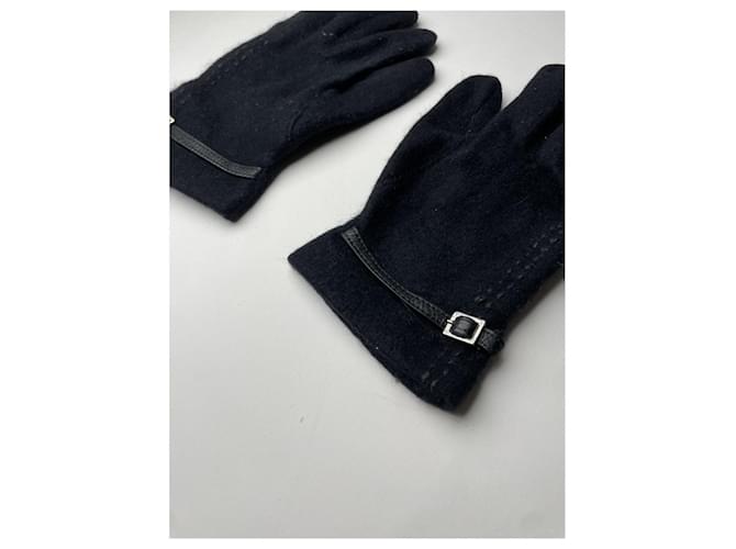 Courreges Courrèges Navy Wollhandschuh Marineblau - Ansicht 3