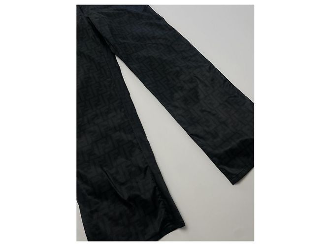 Pantaloni in poliestere neri Fendi Nero - vista 2