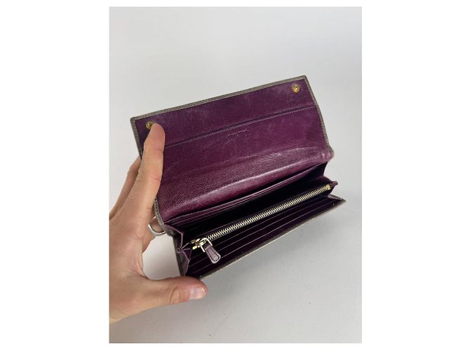 Miu Miu Grey Leather Wallet - view 3
