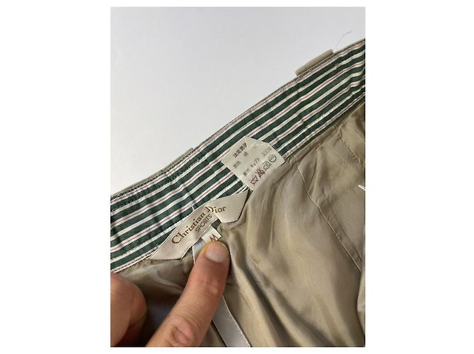 Pantalón de algodón beige Dior - vista 4