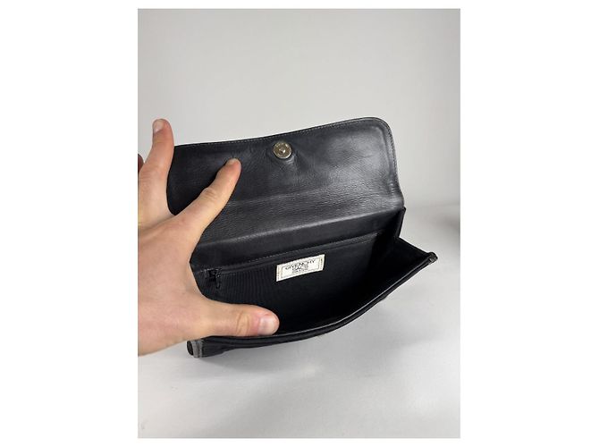 Clutch in pelle nera Bow Cut di Givenchy Nero - vista 4