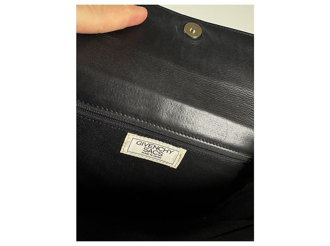 Clutch in pelle nera Bow Cut di Givenchy Nero - vista 5