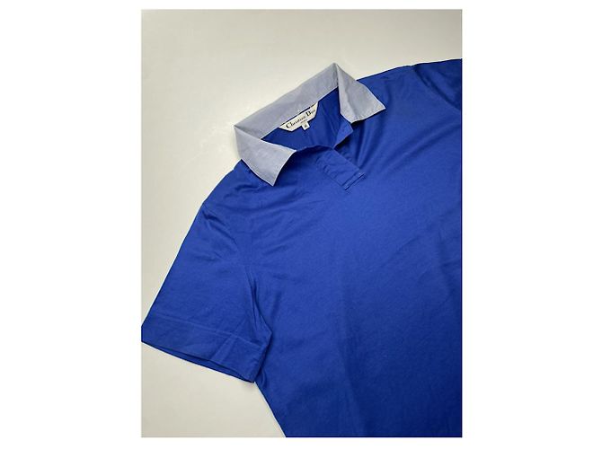 Christian Dior Polo de algodón azul Dior Homme - vista 3
