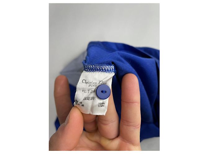 Christian Dior Polo de algodón azul Dior Homme - vista 4