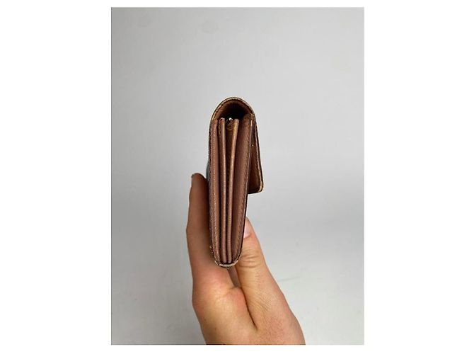 Cartera de cuero marrón Louis Vuitton Flore Castaño - vista 5