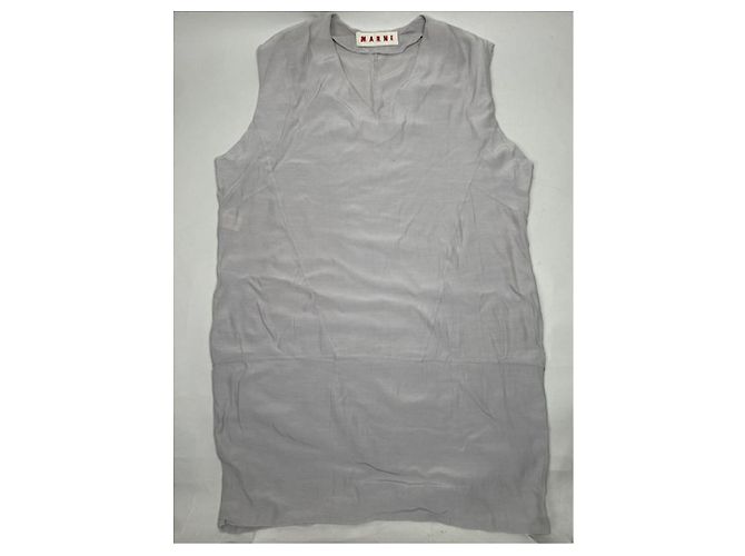 Vestido de algodón plateado Marni Plata - vista 5