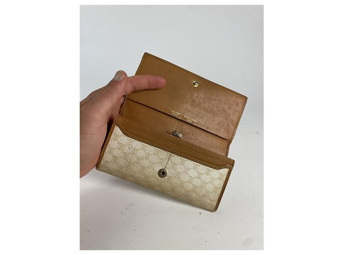 Céline Cartera de cuero beige Celine Triomphe - vista 3