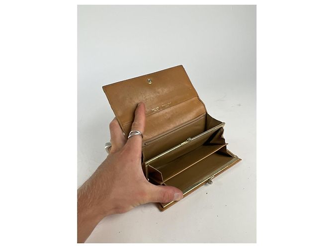 Céline Cartera de cuero beige Celine Triomphe - vista 5