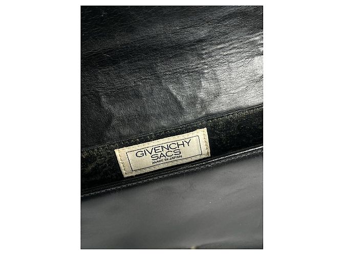 Borsa a mano in pelle verniciata nera Givenchy Infinity Nero - vista 5
