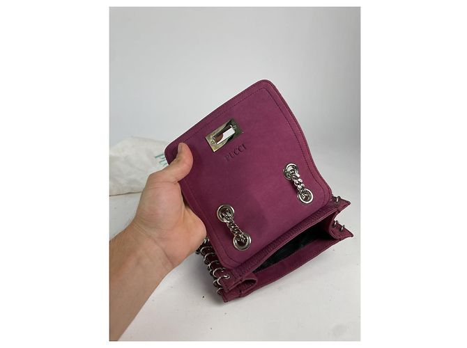 Borsa in pelle viola Emilio Pucci Porpora - vista 5