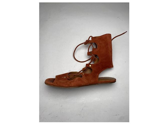Chloé Victoria orange Leder Sandale - Ansicht 3