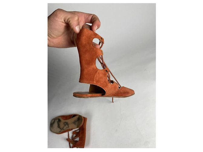 Chloé Victoria orange Leder Sandale - Ansicht 5