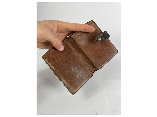 Cartera de cuero marrón Louis Vuitton Flore Castaño - vista 3