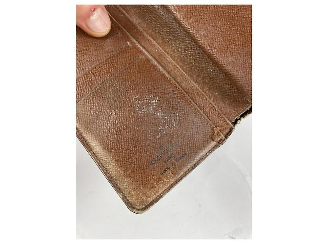 Cartera de cuero marrón Louis Vuitton Flore Castaño - vista 4