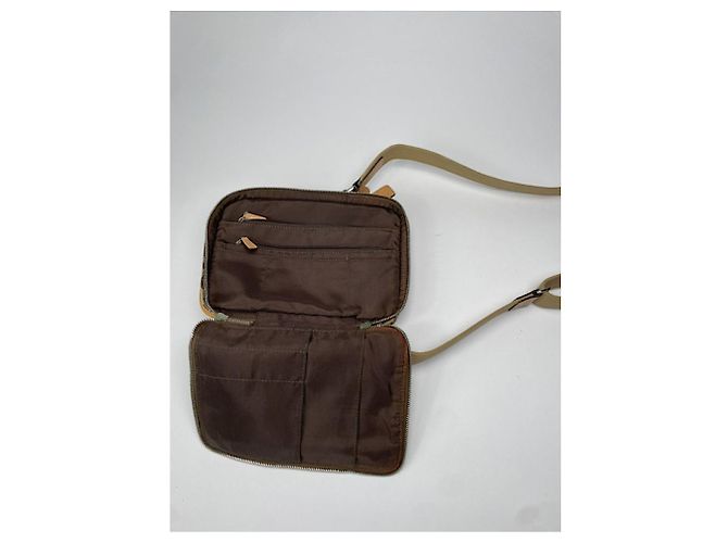 Borsa a mano in cotone beige Sufflette Signature di Coach - vista 2