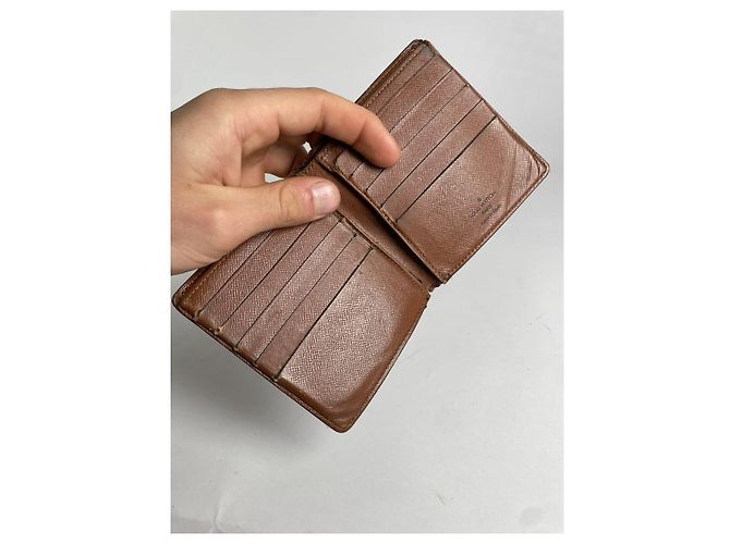 Borsa in pelle marrone Louis Vuitton Flore - vista 3